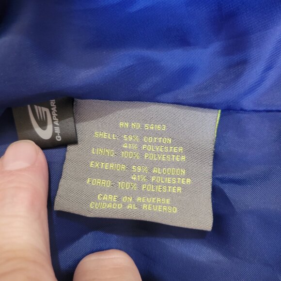 Kenneth Cole Navy Blue Trench Coat Jacket XXL - Picture 7 of 8